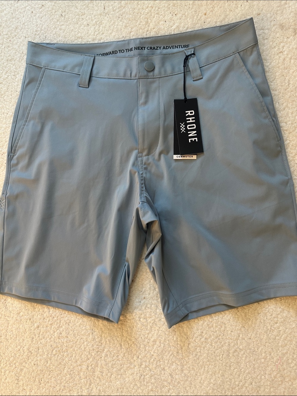 RHONE Men's 30 Commuter Hybrid Shorts - heron blue
